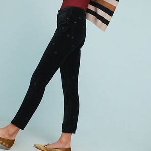 PILCRO MID-RISE EMBROIDERED SKINNY ANKLE JEANS